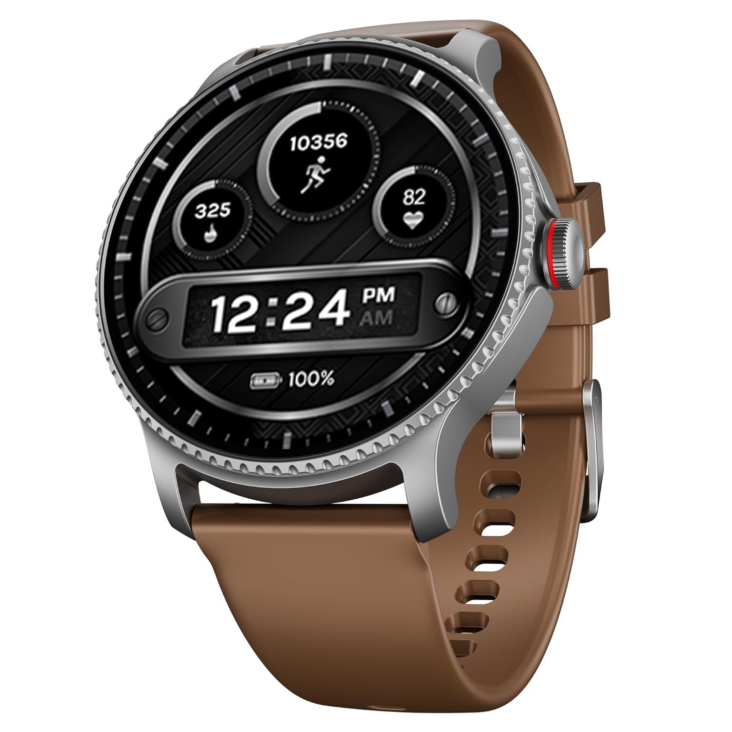 boAt Lunar Discovery w/ 1.39″ (3.5 cm) HD Display, Turn-by-Turn Navigation, DIY Watch Face Studio, Bluetooth Calling, Emergency SOS, QR Tray, Smart Watch for Men & Women(Brown)