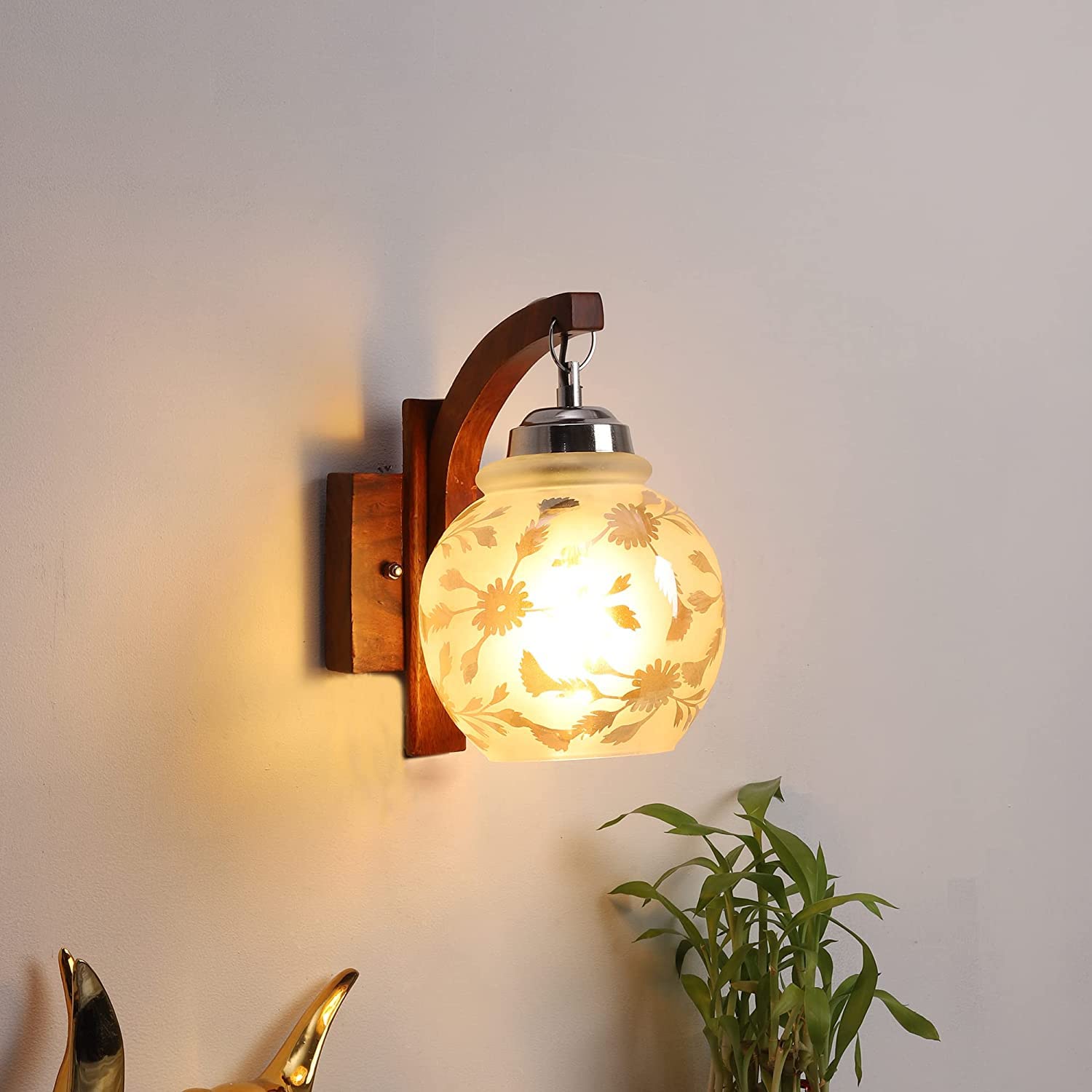 Mahganya Industries Designer Home Decorative Modern Wall lamp for Living Room, Bedside, Bedroom, Decorative Light for Indoor Application Without Bulb Round lamp 901