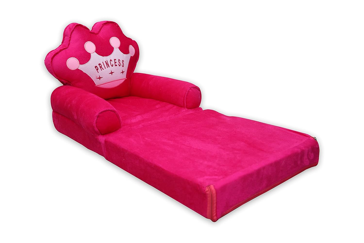 AWSM COLLECTION Kids Fiber Foldable Cartoon Princess Sofa Cum Bed Small Baby Sofa Chair for Room Decoration Gift Purpose (0-2 Years)-Pink – 1 Seater