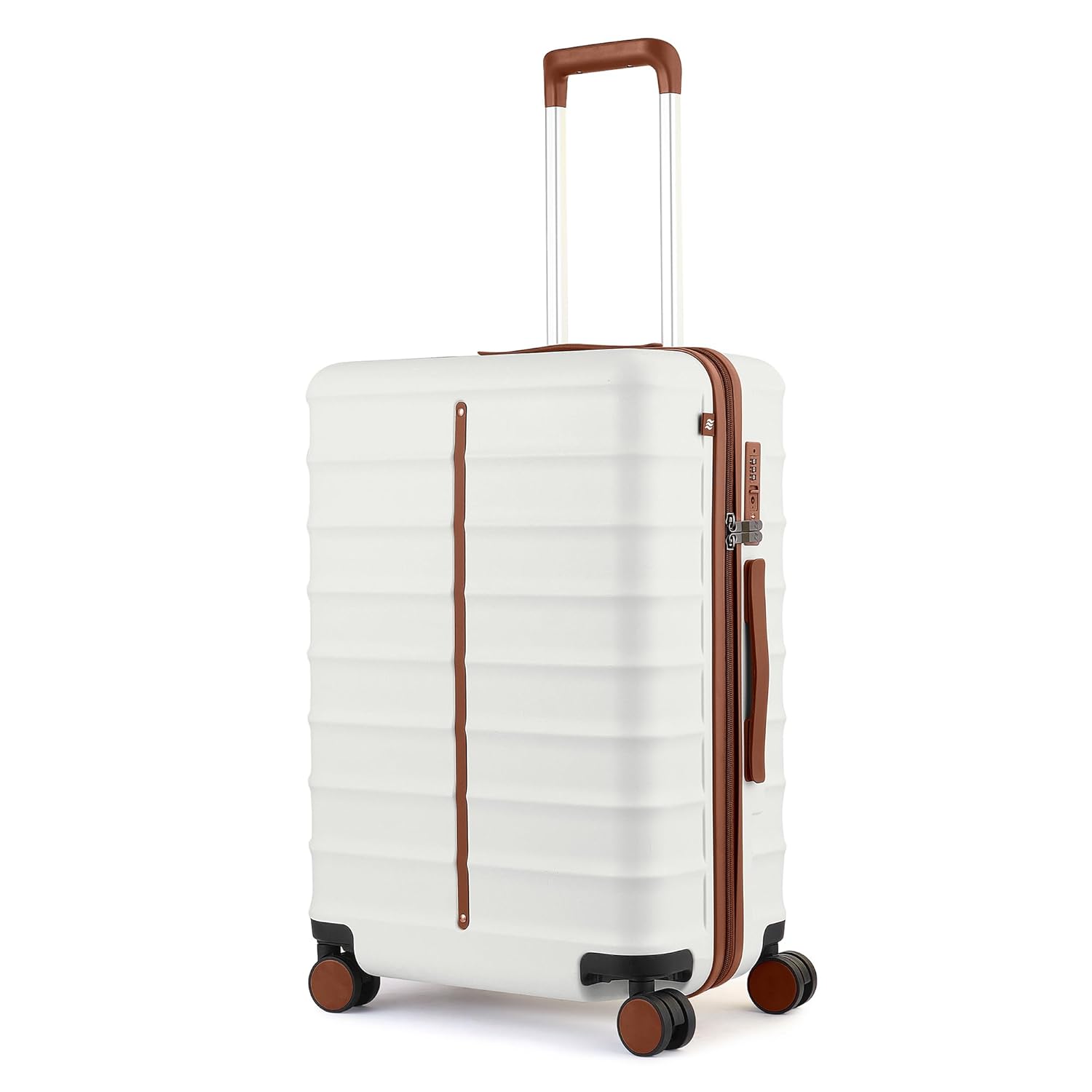 Assembly 55 Cms Cabin Luggage for Flight Travel with TSA Lock and dust Cover | Premium Polycarbonate Hardsided Luggage | 45 Liters | White | Odyssey