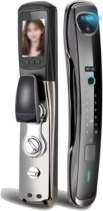 Auto Intelligent Door Lock with 3D Face Recognition Fingerprint Password Card Key Unlock Electronic Gate Door(30X388MM)