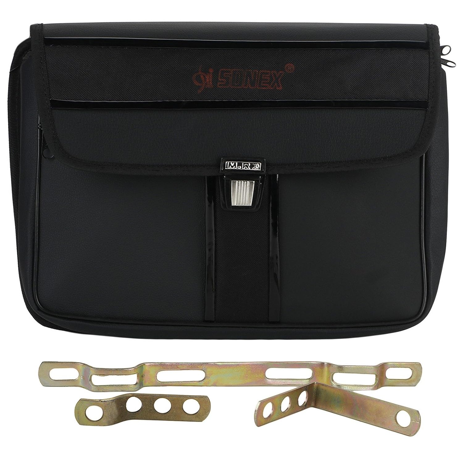Autofy Side Bag and Metal Clip for All Bikes (Black)