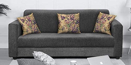 Casaliving – Lifestyle 3 Seater Sofa Set for Living Room (Grey Fabric)