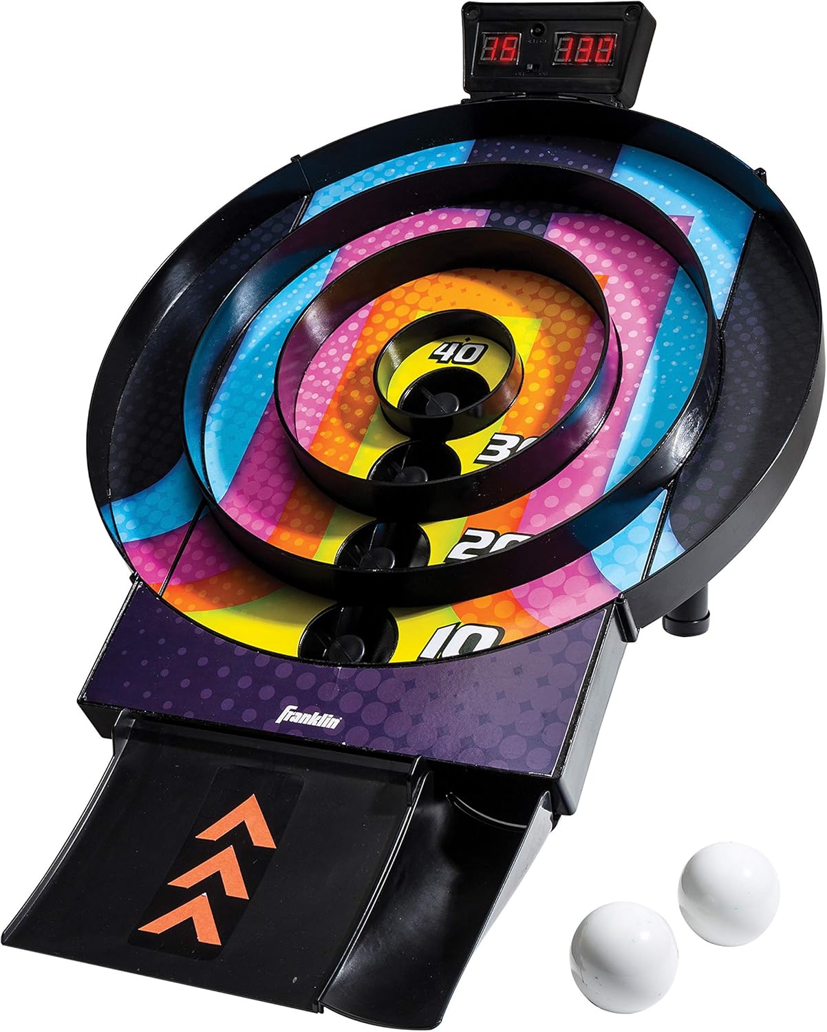 Franklin Sports Whirl Ball Arcade Game – Game Room Ready Tool Free Arcade Game – Auto Scoring Electronics with Arcade Ball Return Ramp Great for Kids and Family Fun!