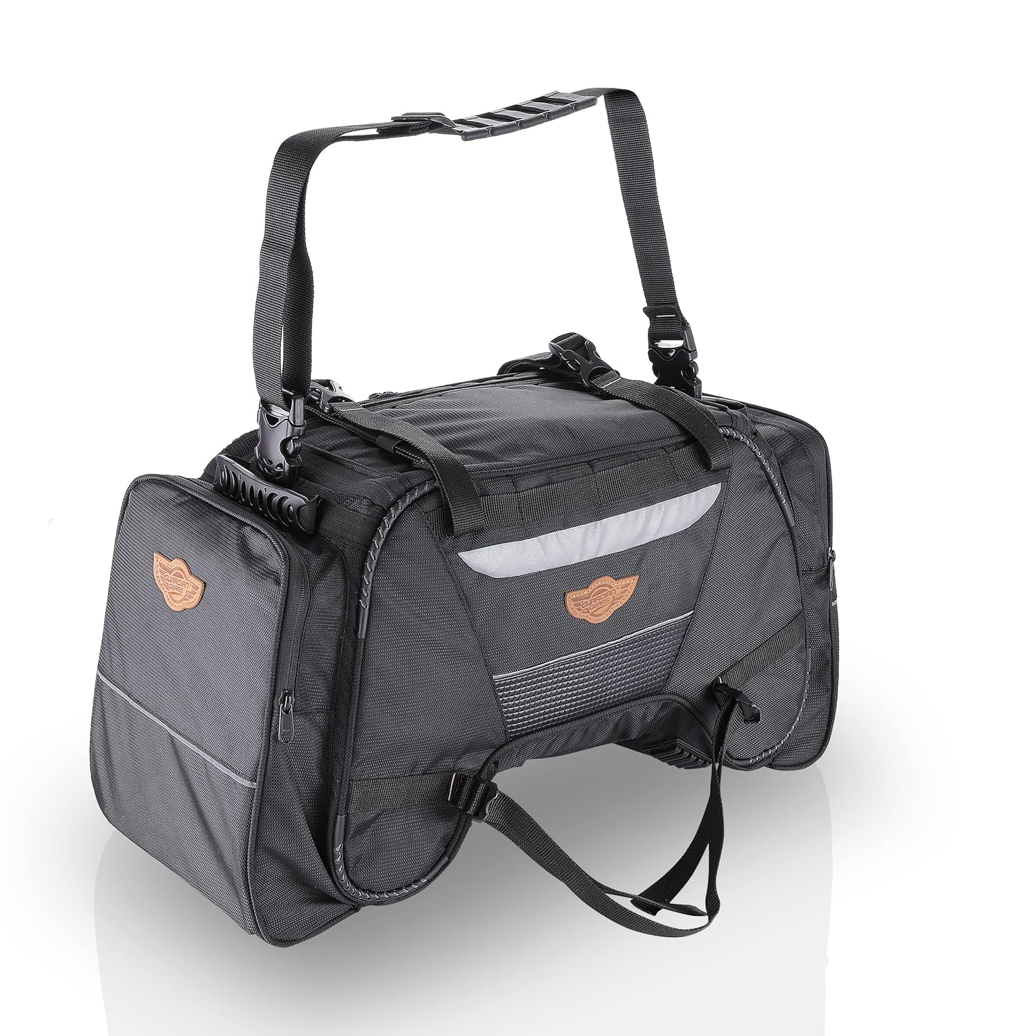 GUARDIANGEARS Rhino Mini 50L Tail Bag with Rain Cover fits on All Motorcycles from 100CC to 1000CC, Polyester