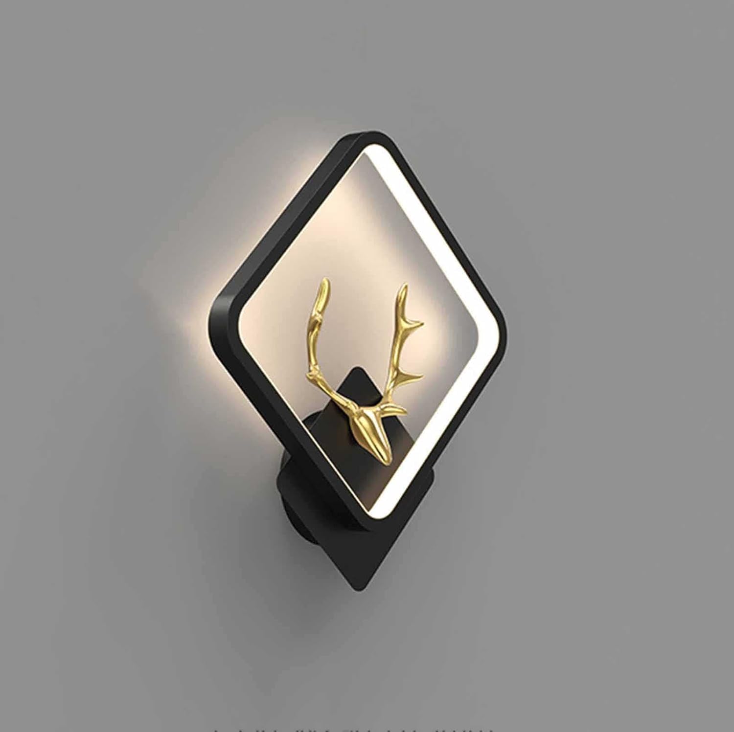 Groeien ABS Plastic Led 3 Color Home Decor Fancy Wall Indoor/Outdoor Decorative Lights For Bedroom,Living Room,Kitchen(Warm+Natural+Coolwhite) (1, Hiranhead-Square)