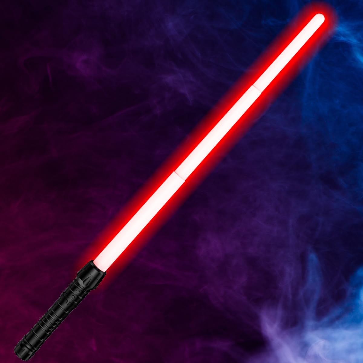 Kenpora Light Sabers For Kids, Light Up Saber For Birthday Halloween Party, Telescopic Extendable Light Sword With Motion Sensitive Fx Sound For Boys Girls, Red