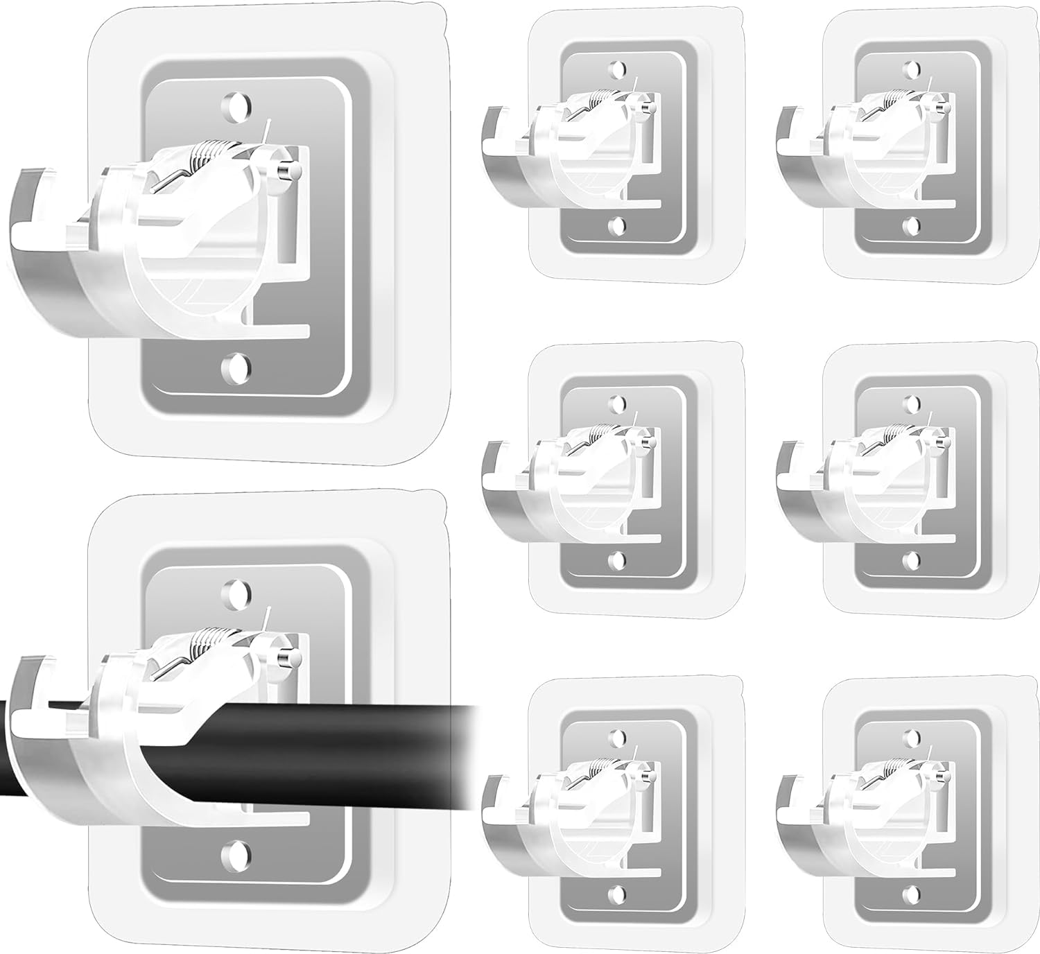 QXORE No Drill Curtain Rod Brackets No Drilling Self Adhesive Curtain Rod Holder Hooks Nail Free Adjustable Curtain Rod Hooks Curtain Hangers for Bathroom Kitchen Home Bathroom and Hotel