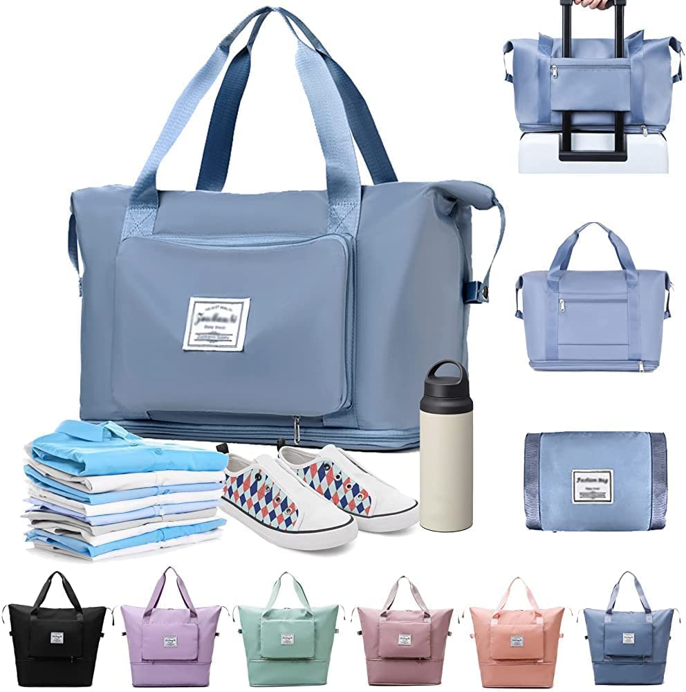 Royals hub Large Capacity Folding Travel Tote Bag, Oxford Fabric Waterproof