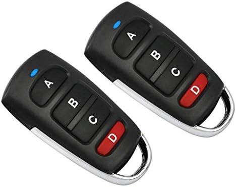 SGerste Pack of 2 Universal Cloning Remote Control Electric Key Fob for Garage Door Electronic Gate Vehicle Lock Car Alarm System – Backup Your Remote Controllers