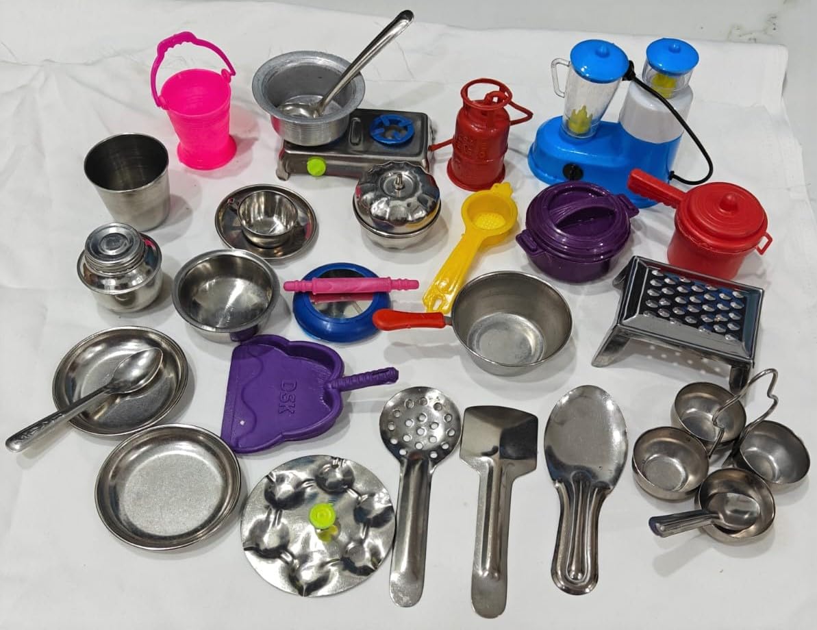 Tirtha Enterprises Steel Cooking Toy Set