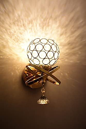 Tripping Laser Decorative Crystal Wall lamp Light Modern,Latest New Heritage Design Decorate for Living Room,Bedroom Classic Sconce Antique Gold Color Shades with Warm White, White Natural Whiteled