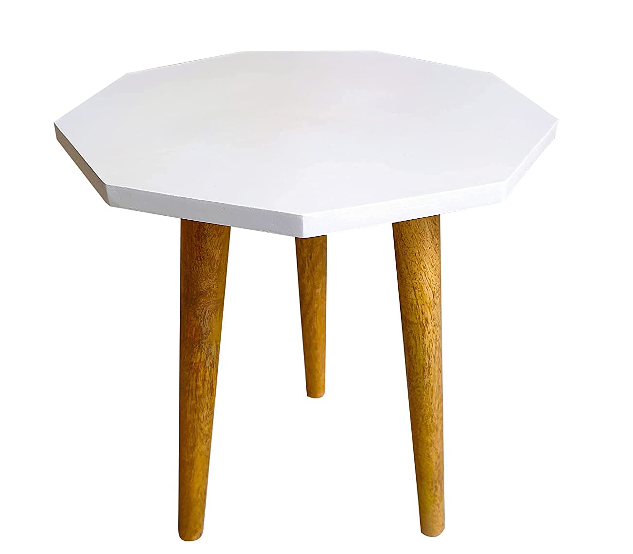 UHUD Crafts Beautiful Antique Wooden Fold-able Side Table/End Table/Plant Stand/Stool Living Room Kids Play Furniture Table Round Shape