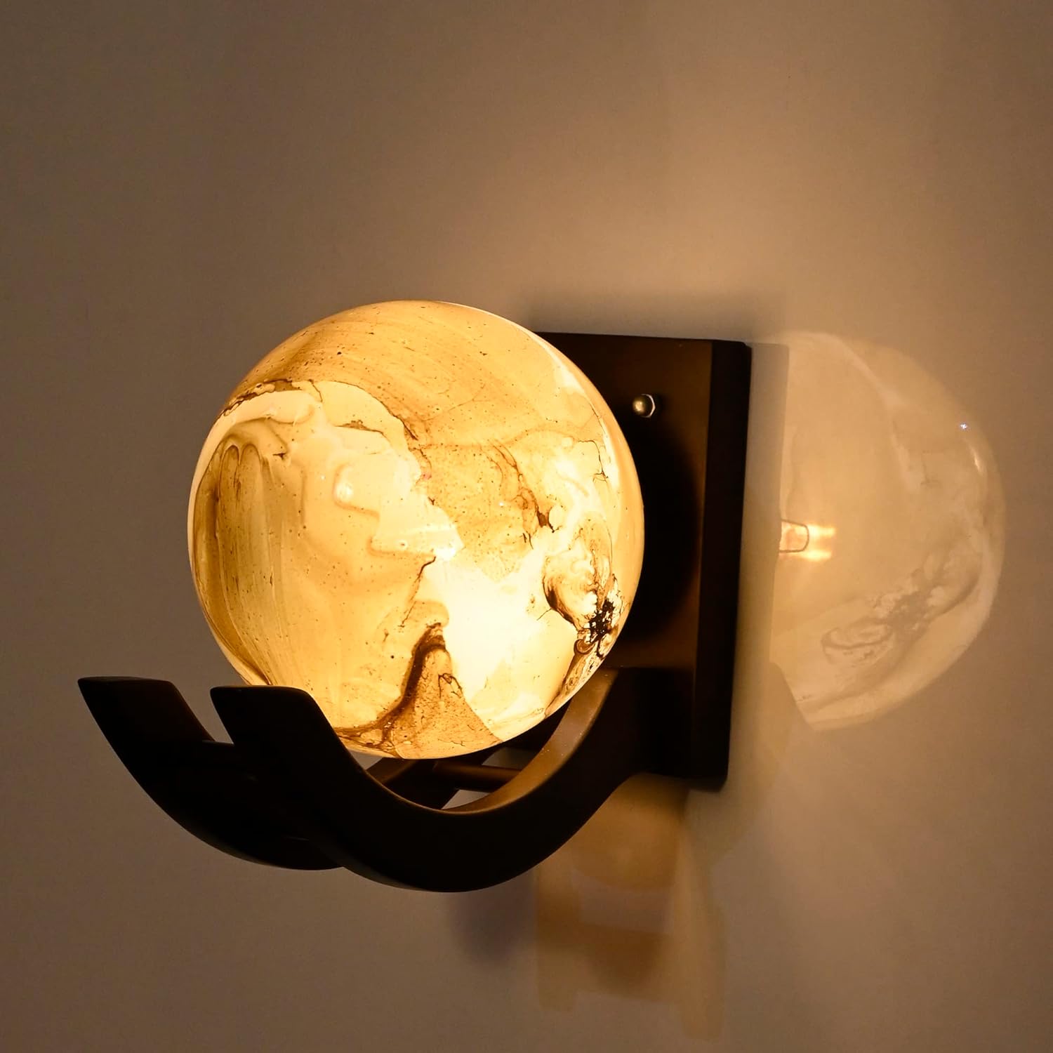 Mahganya Industries Designer Home Decorative Modern Wall lamp for Living Room, Bedside, Bedroom, Decorative Light for Indoor Application Without Bulb Round lamp (Wall lamp07)