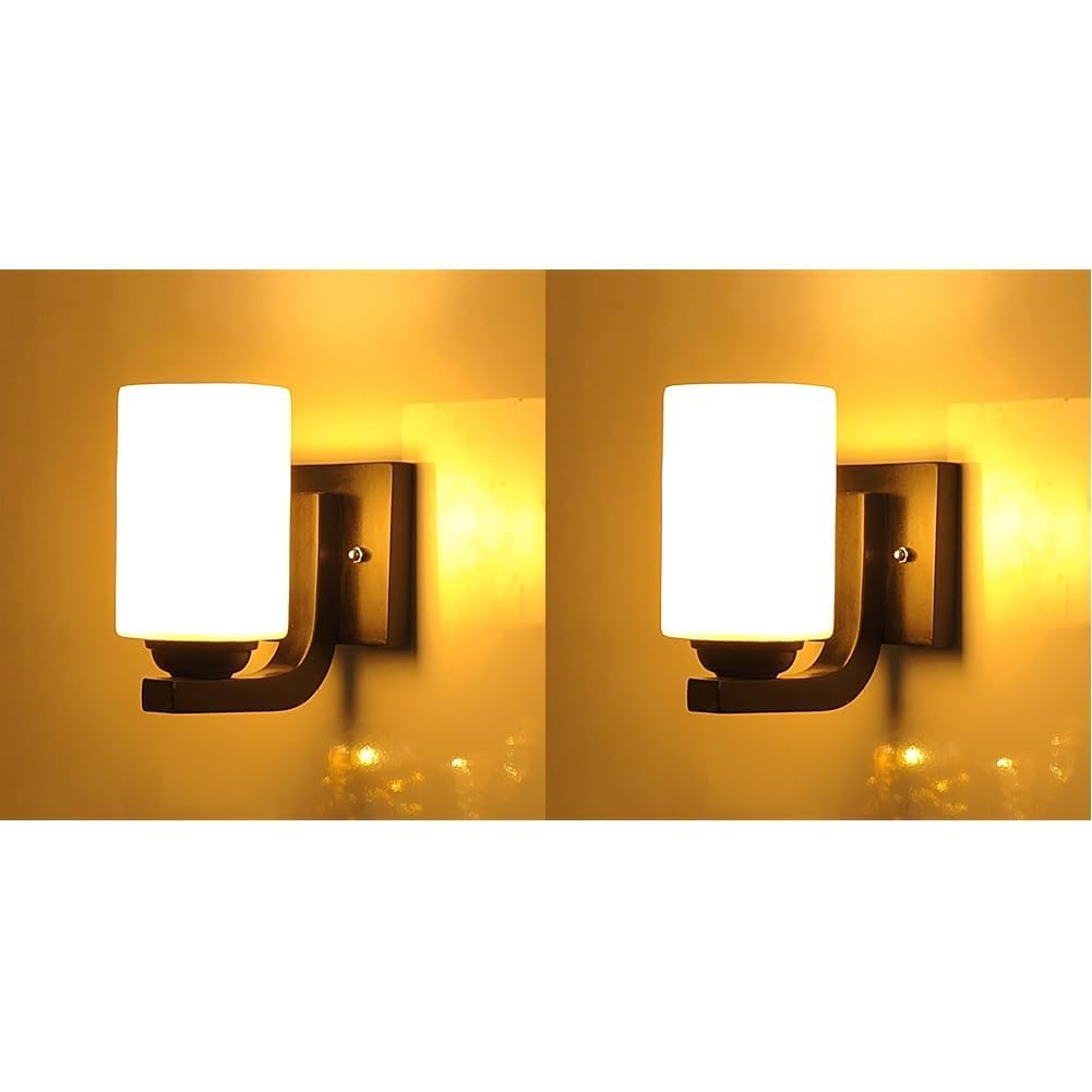 ADWAIT Designer Home Decorative Modern Wall lamp for Living Room, Bedside, Bedroom, Decorative Light for Indoor Without Bulb Round lamp (Pack of 2)