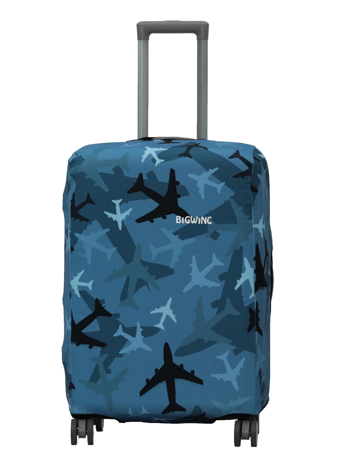 BIGWING Protective Cover in Polyester Fabric with Plane Print for | 28′ Inch 75 cm Large Size | Hard Luggage Trolley Bag Cover (Fits Only On Fiber – Plastic Trolley Bag)