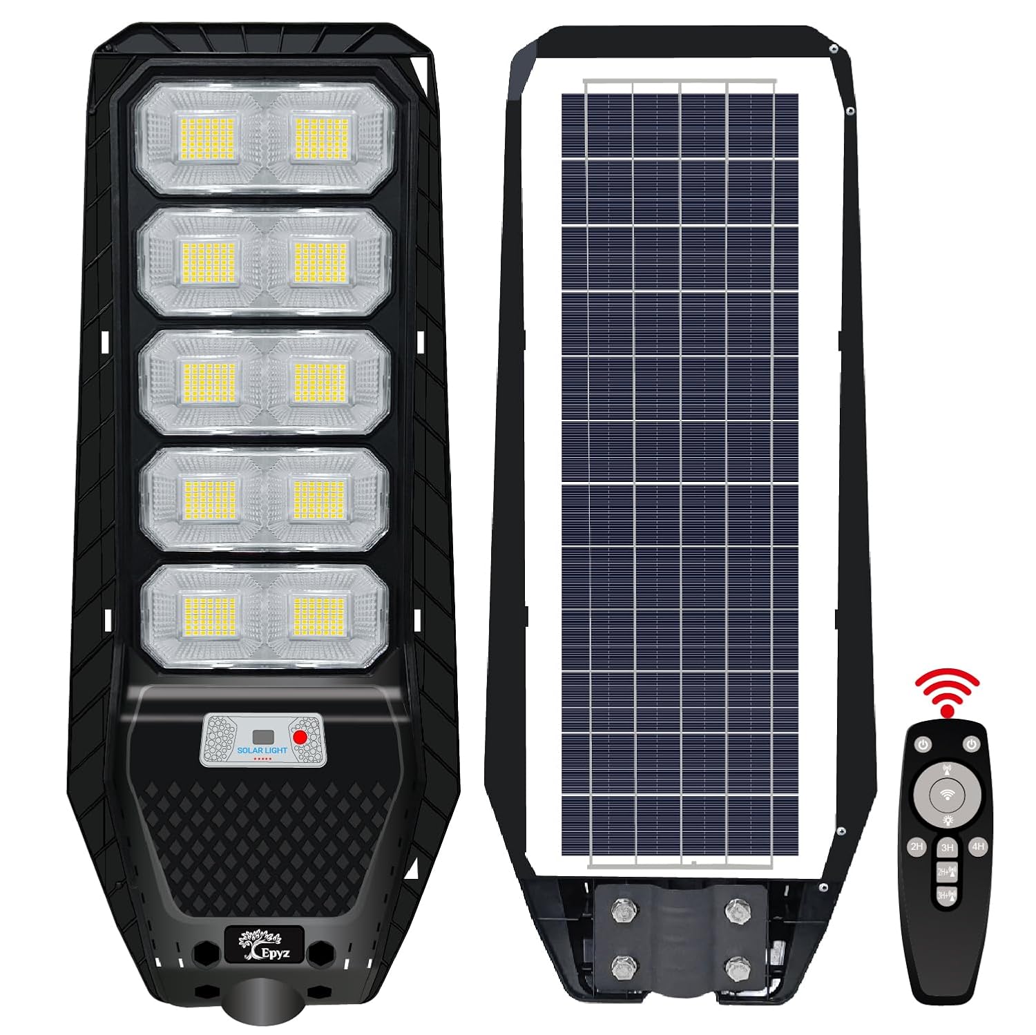 Epyz 200 Watt Solar Street Light Outdoor Waterproof with Remote 490 LEDs Motion Sensor Light & Dusk to Dawn for Garden, Street, Lawn, Pathway [ with Out Pole ] [ Pack of 1, Cold White Light ]