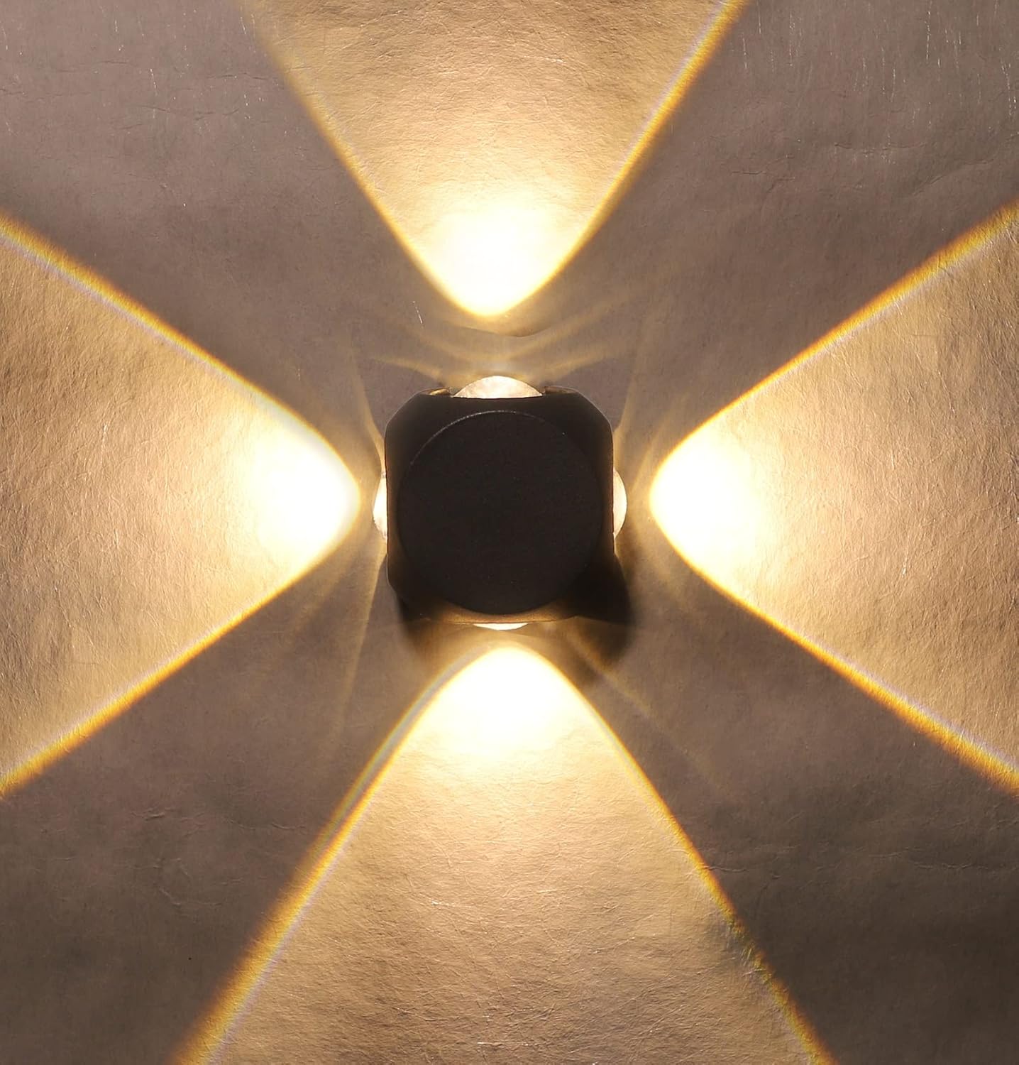 FILLISKA® LED Wall Light 4 Way Splitter, Warm White, IP-65 Rainproof & Shockproof Alluminium Body (2 Year Warranty)