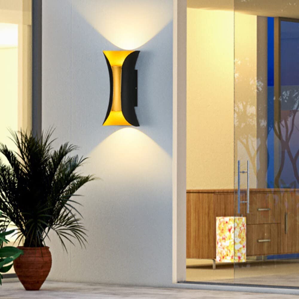 Groeien 10 Watt Waterproof Led Modern Wall Lamp Decorative Garden Lights Up And Down Outdoor Wall Light (Pack Of 1)(Aluminium)