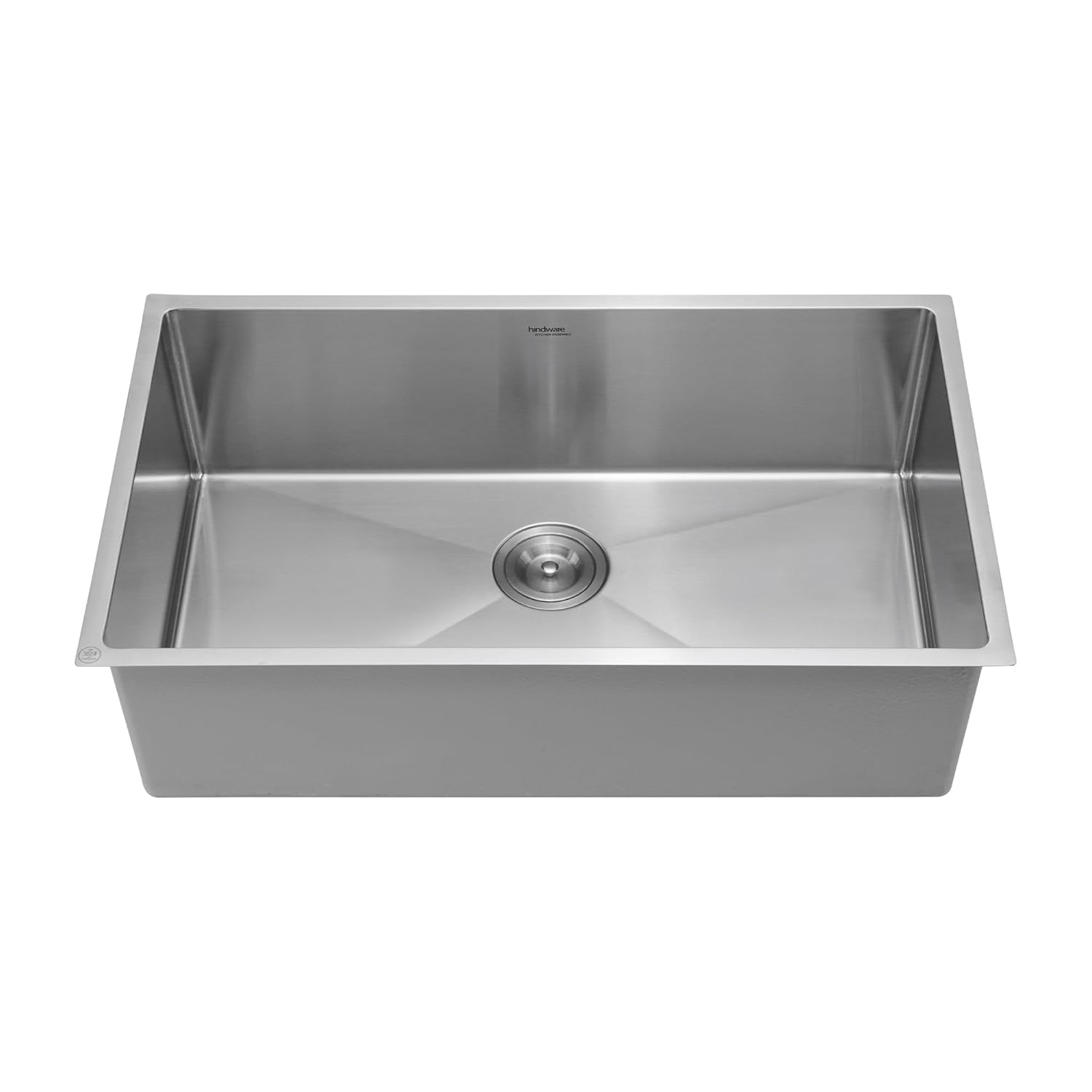 Hindware Kitchen Sink 30″x18″x9″| 304 Grade Stainless Steel | Handmade Single Bowl Sink with Waste Coupling | 25 Yrs Warranty on Product by Brand (Domingo Neo)