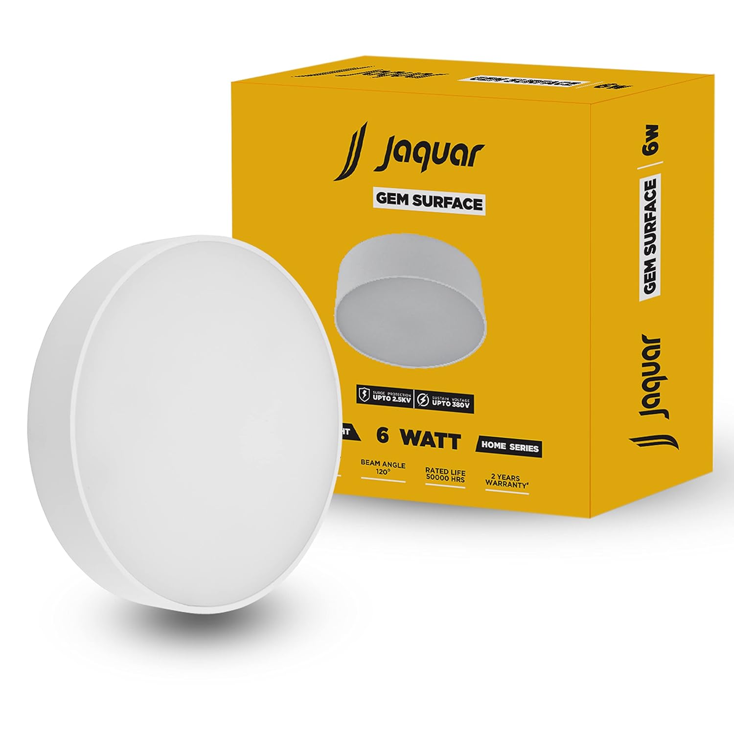 Jaquar 6W LED Gem Trimless Round Surface Mount Down Light | No False Ceiling Required | Warm White(3000K) | (Pack of 1)