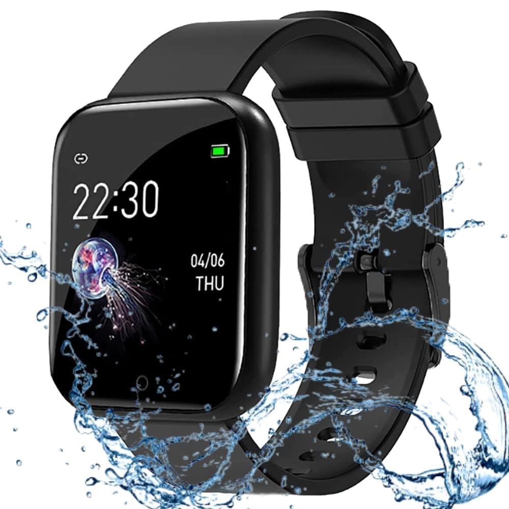 MARVIK M i Smart Watch for Kids Men Women Boys Girls D116 Water Proof Touchscreen Smart Watch Bluetooth 1.44 HD Screen Smart Watch with Daily Activity Tracker, Heart Rate Sensor, Sleep Monitor – Black