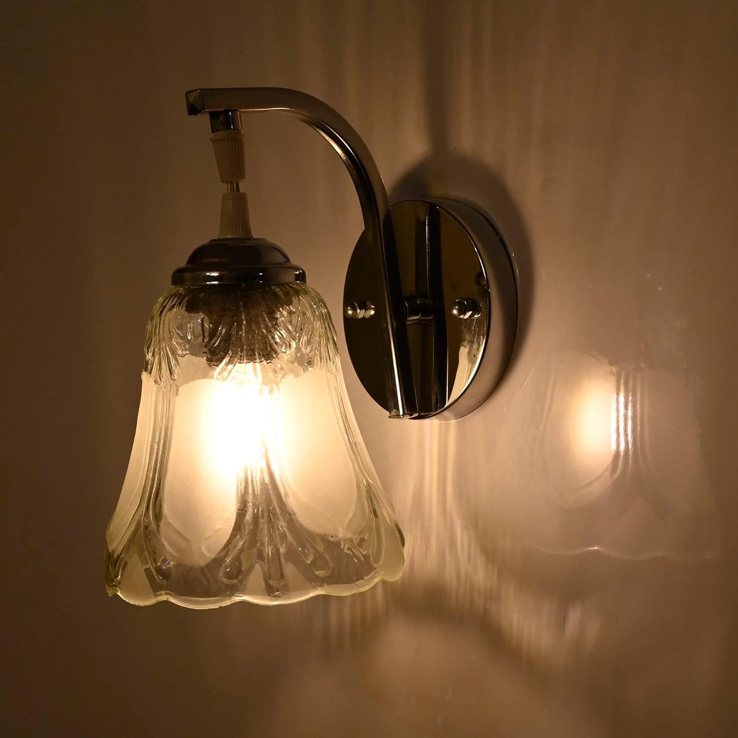 Mahganya Industries Designer Home Decorative Modern Glass Wall Lamp for Indoor Application Without Bulb -Wall Lamp 0102, Corded Electric