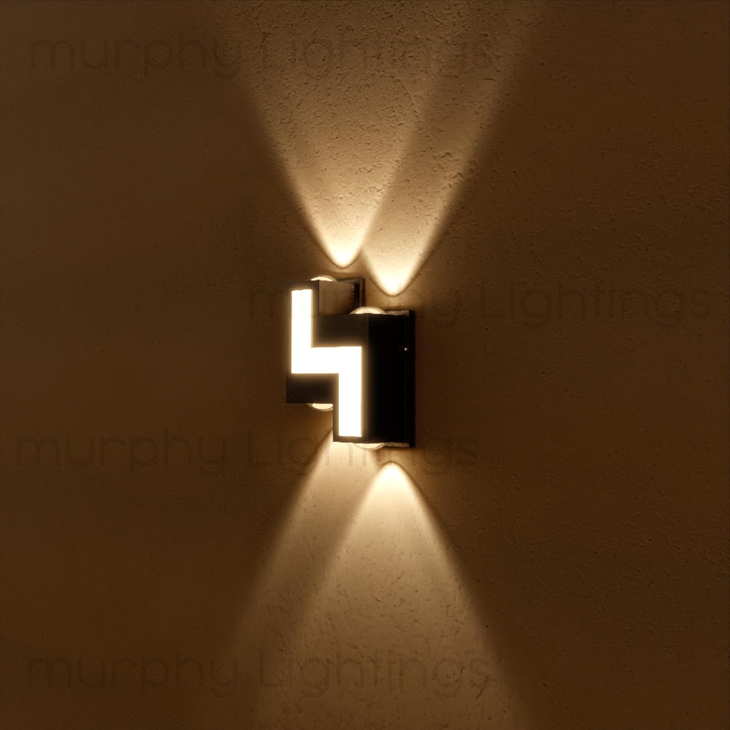 Murphy 8W Aluminium Led Luxurious Indoor & Outdoor Step Type Up/Down Wall Light Warm White, Shockproof & Rustproof Alluminium Body (2 Up & 2 Down Step), Pack of 1 (with 2 Years Warranty)