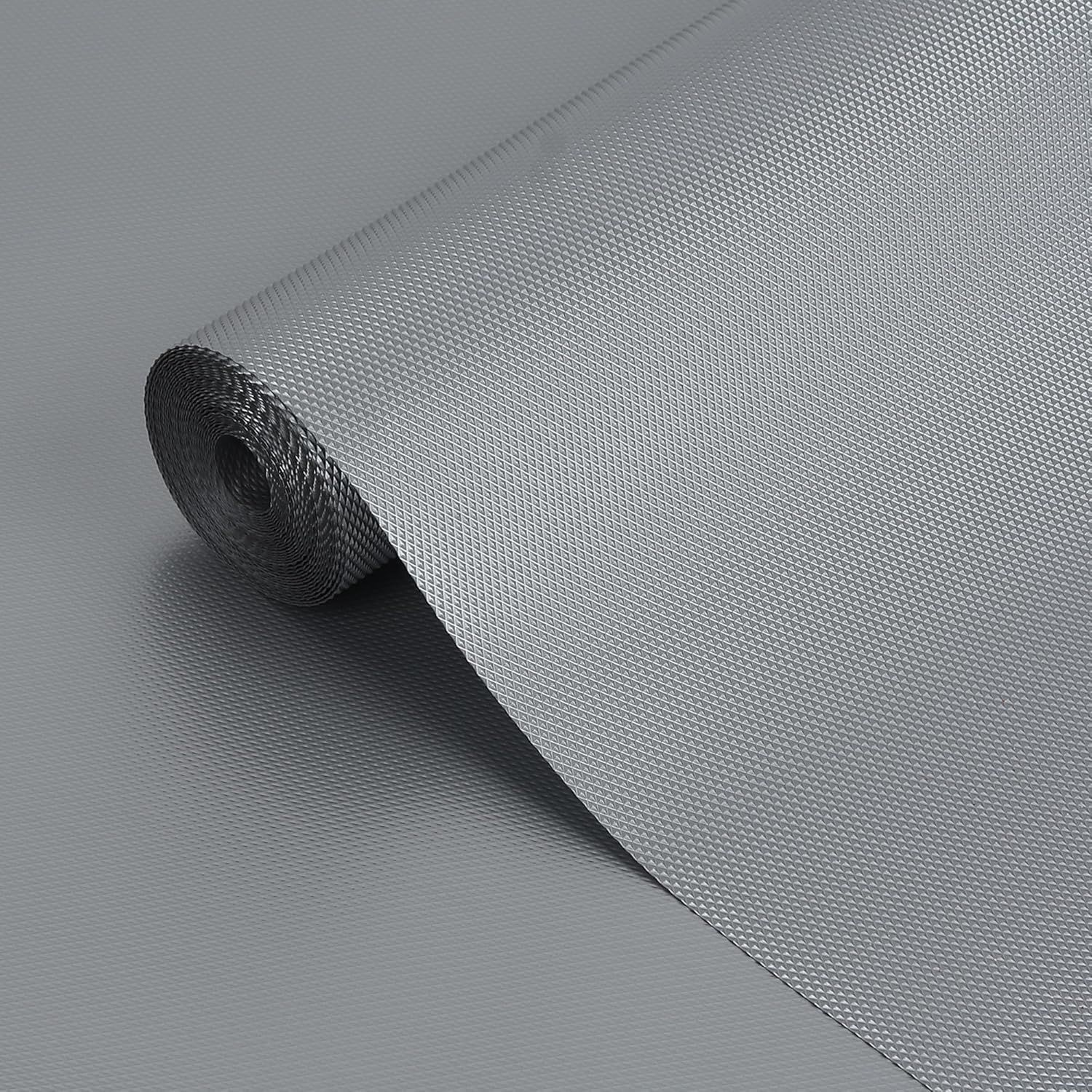 Niwlix (45 cm x 5 m) Shelf Liners for Kitchen Shelves, Drawer Mat, Anti Slip Mat, Shelf Liner, Fridge Mats, Kitchen Cabinet Drawer Mat Liner Sheets, EVA, Water Resistant (Grey)
