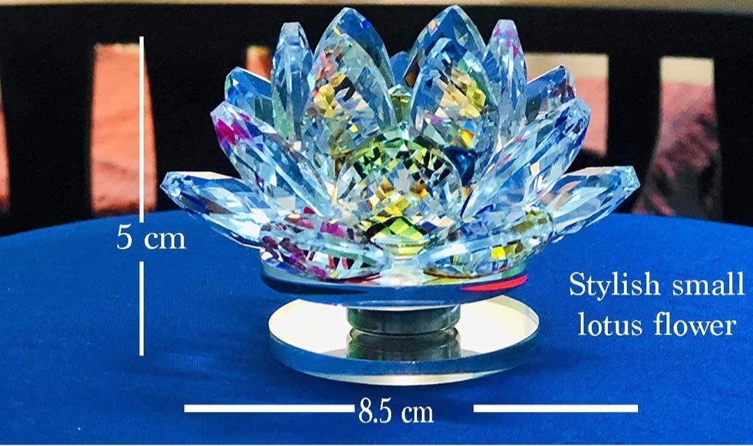 PARADIGM PICTURES Home Decor Items Positive Energy fengshui Crystal Lotus Flower (8.5 X 8.5 X 5 CM)