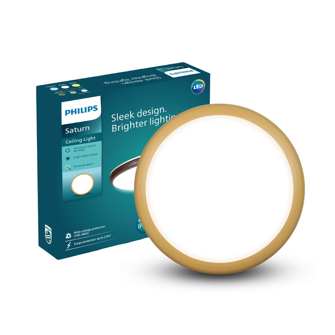 PHILIPS 24W LED Surface Ceiling Light | Decorative Saturn Ceiling Light for Home| Warm White, Pack of 1
