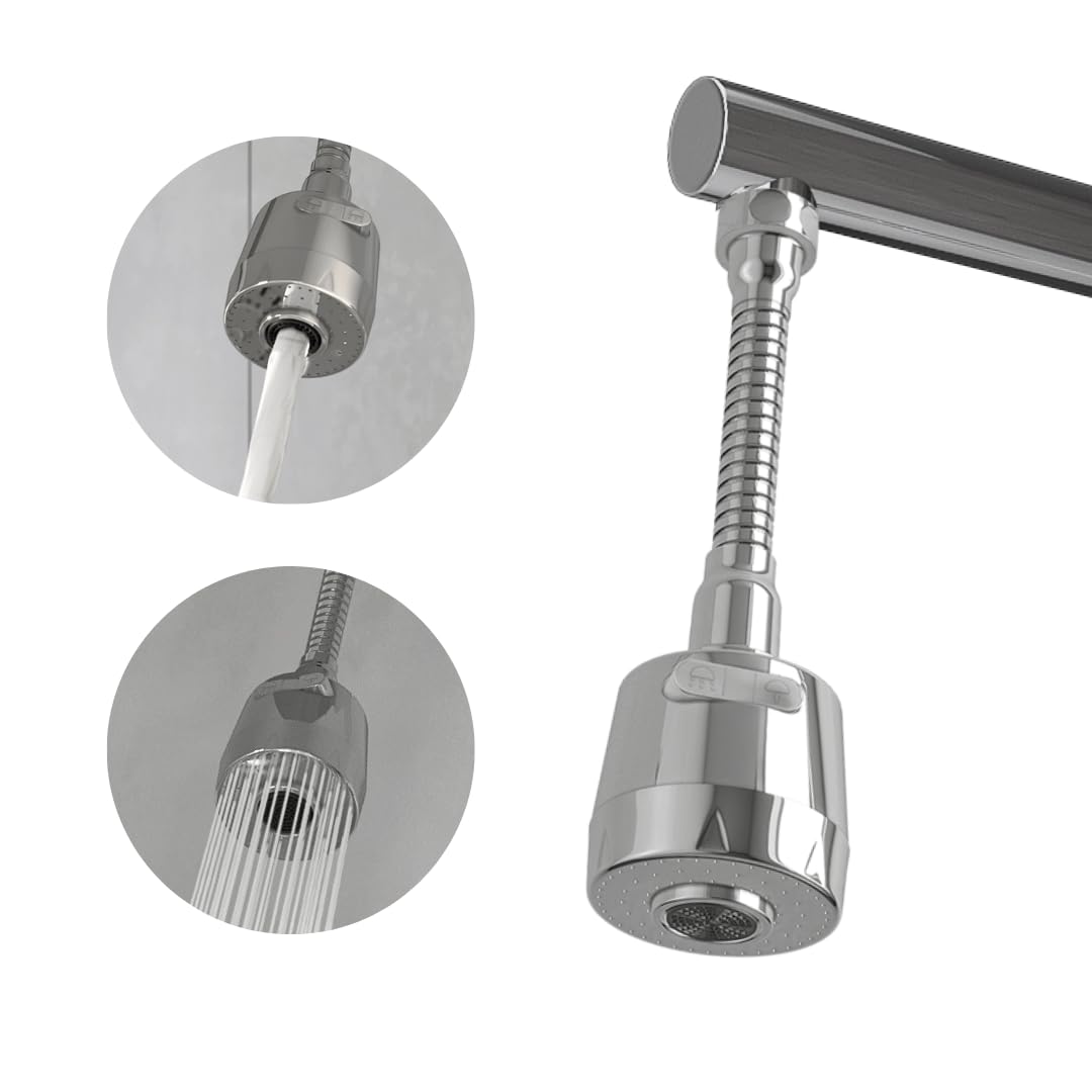 WaterScience Tap Extension for Kitchen Sink | 2 Flow Modes | Flexible Faucet Extender for Taps | Aerators for Water Tap | Upto 50% Water Saving – Flexi Neck
